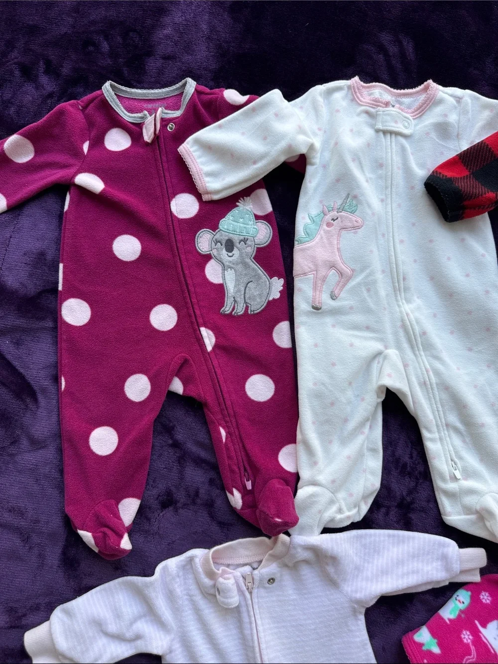 Girls Fleece Sleeper Bundle-Carters 3M
